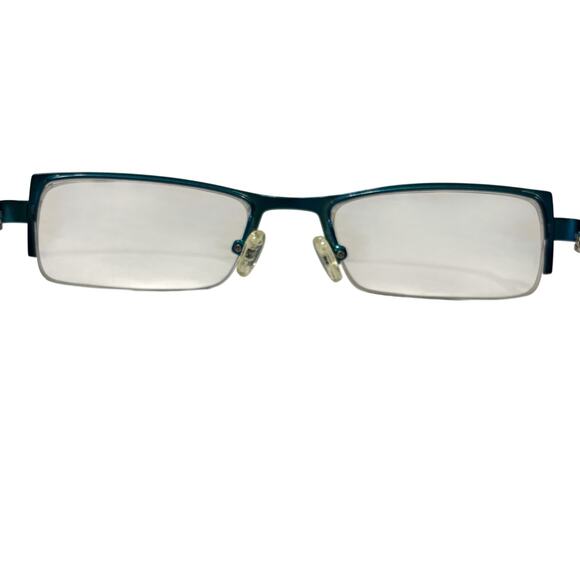 Etina Barcelona Eyeglasses Palma Metal Plastic Blue Orange 47-18-135 - Picture 3 of 10